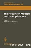 THE RECURSION METHOD AND ITS APPLICATIONS