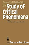 NUMERICAL METHODS IN THE STDY OF CRITICAL PHENOMENA