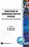 DIRECTIONS IN CONDENSED MATTER PHYSICS