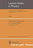 DISORDERED SYSTEMS AND LOCALIZATION