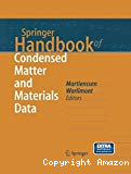 SPRINGER HANDBOOK OF CONDENSED MATTER AND MATERIALS DATA