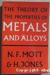 THE THEORY OF THE PROPERTIES OF METALS AND ALLOYS