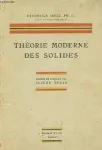 THEORIE MODERNE DES SOLIDES