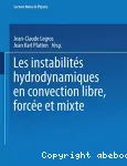 LES INSTABILITES HYDRODYNAMIQUES IN CONVECTION LIBRE, FORCEE ET MIXTE