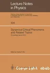 DYNAMICAL CRITICAL PHENOMENA AND RELATED TOPICS