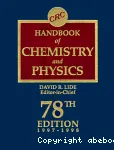 CRC HANDBOOK OF CHEMISTRY AND PHYSICS