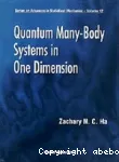 QUANTUM MANY-BODY SYSTEMS IN ONE DIMENSION