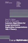 LANCZOS ALGORITHMS FOR LARGE SYMMETRIC EIGENVALUE COMPUTATIONS