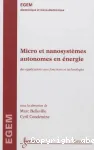 MICRO ET NANOSYSTEMES AUTONOMES EN ENERGIE